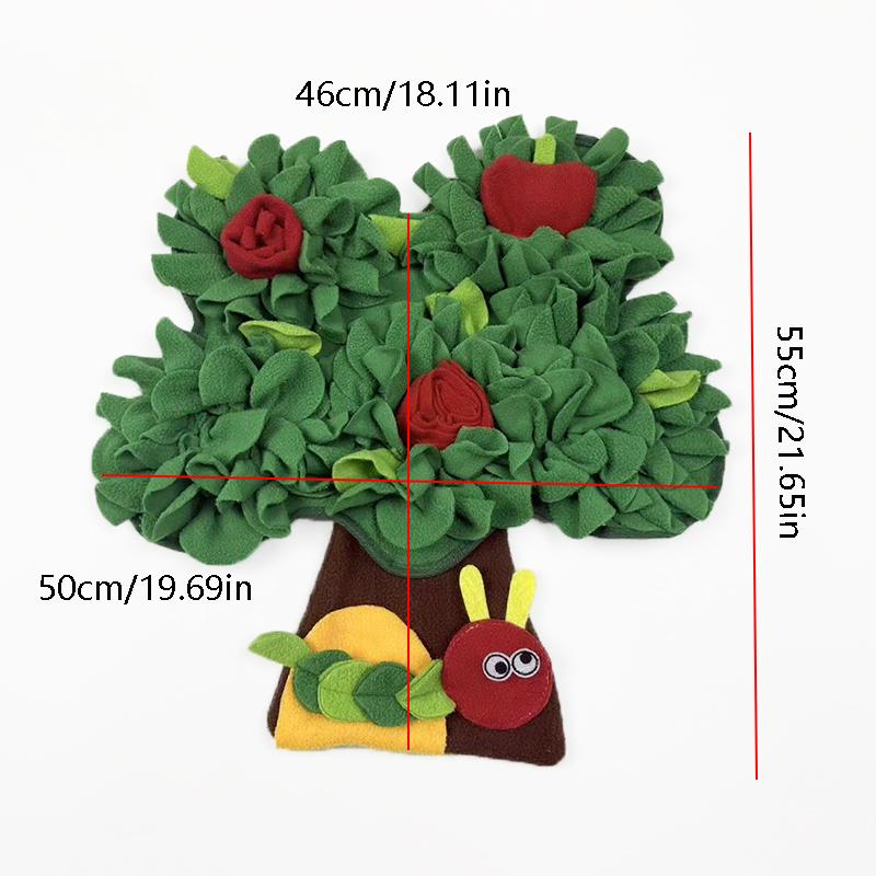 

New Apple Tree Dog Sniffing Mat Hidden Food Sniffing Blanket Self Soothing Boredom Relief Energy Consumption Pet