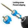Light Blue All-Metal Screwdriver Head with Universal Magnetic Ring Steel Sleeve