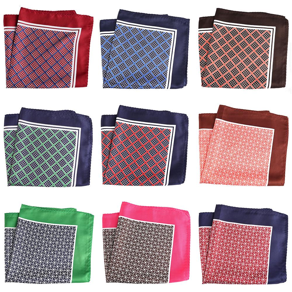 Cashew Flower & Polka Dot Men's Pocket Square Handkerchief