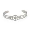 European-American Fashion Star & Moon Stainless Steel Open Bangle
