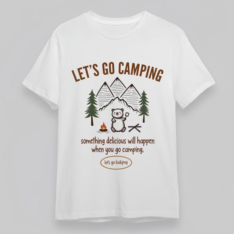 

Women s Plus Size Comfy Soft Classic T-Shirt Camping Bear Mountain Graphic Tee 2XL