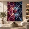 Dekoratives Wandbehang, AC Mailand Bedruckte Wandkunst, Leichte Wanddekoration Für Schlafzimmer Hintergrund