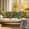 4Pcs/Set 45X45Cm Thanksgiving Green Grid Pumpkin Pillowcase Bedroom Sofa Living Room Cushion Cover 100% Polyester Home Decor