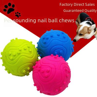 TPR Rubber Dog Toys: Bite-Resistant Nail Balls with Sound