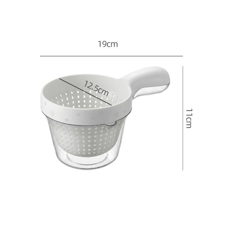 

1 Pc Kitchen Vegetable Drainer, Fruit Washer, Double-Layer Food-Grade Thickened Wall Hanging Fruit Basket