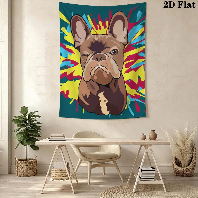 French Bulldog Pattern Home Decor Tapestry, Wall Hanging, Decorative RV Wall Cloth.MGT0918610