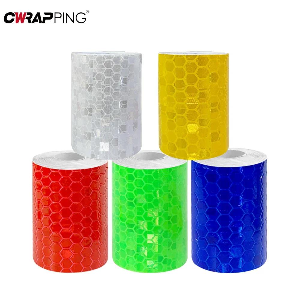 Light Reflective Sticker Waterproof Car Adhesive Tape Honeycomb Texture for RV Camper Car Exterior Accessories Reflector Parts
