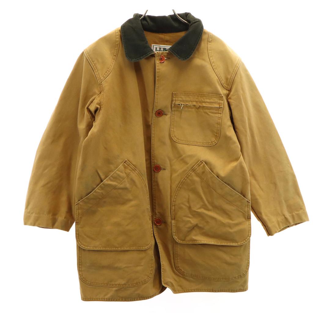 L.L.Bean 80s vintage Hunting jacket Camel Corduroy Collar Outdoor Men's Used