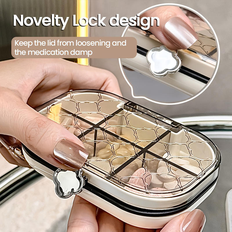 Portable Medicine Box Medicine Packaging Travel Carrying Mini Sealed Travel Medication Organizer Moisture-proof Jewelry Storage