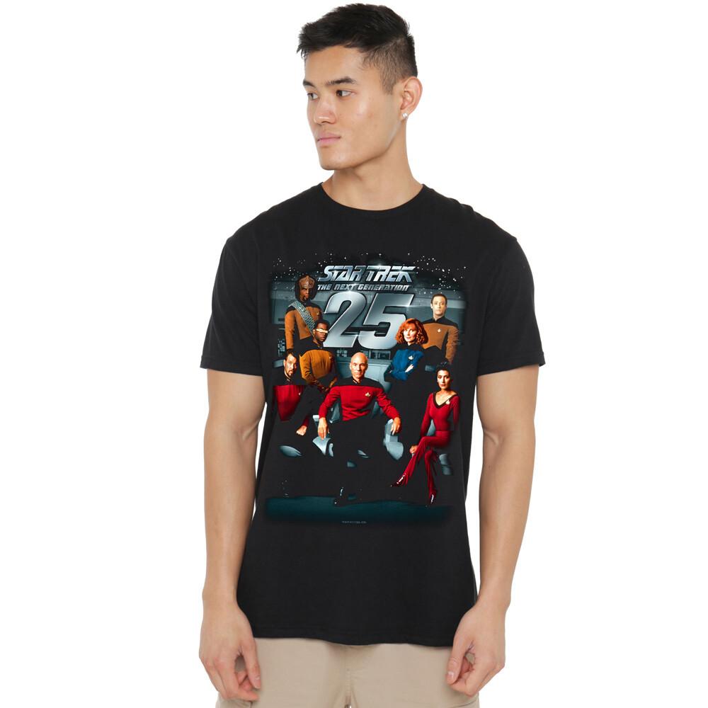 Star Trek 25Th Anniversary Crew T-Shirt S-2XL Black S