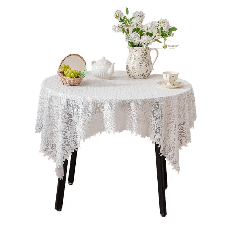 Tablecloth French Retro Tablecloth Atmosphere Garden Light Luxury Desk Dining Table Decoration Balcony Lace Dust