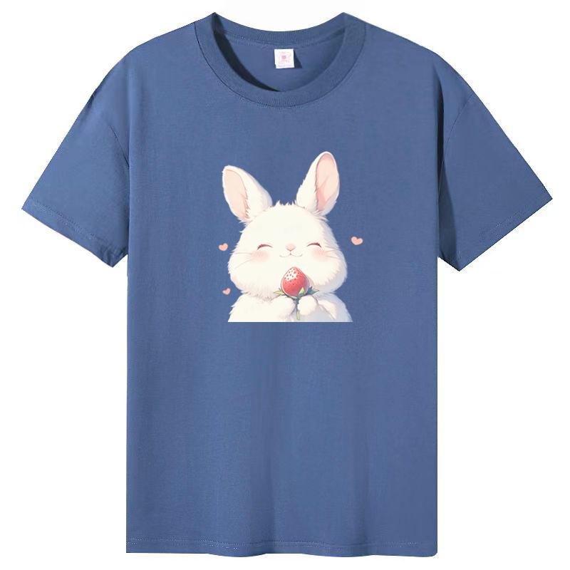 Fun Cat Print Short-sleeved T-shirt Women Summer New Loose Cotton Top Bottoming Shirt