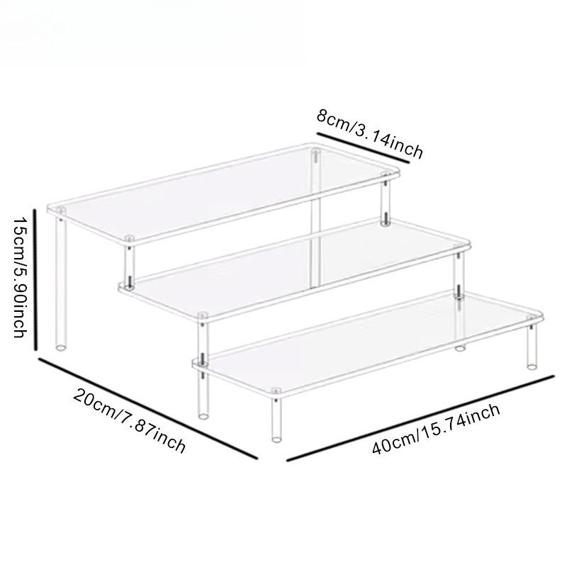 Acrylic Blind Box Display Rack Standing Table Cupcake Cosmetic Perfume Dolls Action Figure Display Rack Decoration Storage Shelf