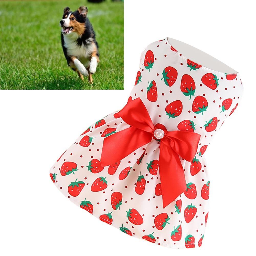 Thin Pet Skirt Lightweight Cat Apparel Skin-friendly Dog Dress  Daily Wear