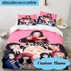 Custom Name 3PCS Kpop Group Portrait Bedding Set, Including 1pc Duvet Cover And 2pcs Pillowcases, Suitable for Dorms and Bedrooms Gift