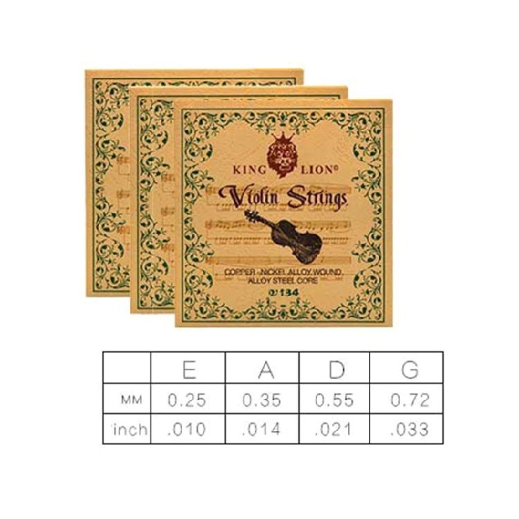 Universal Violin Strings Rustproof Steel Core Violin Fiddle String Replacement