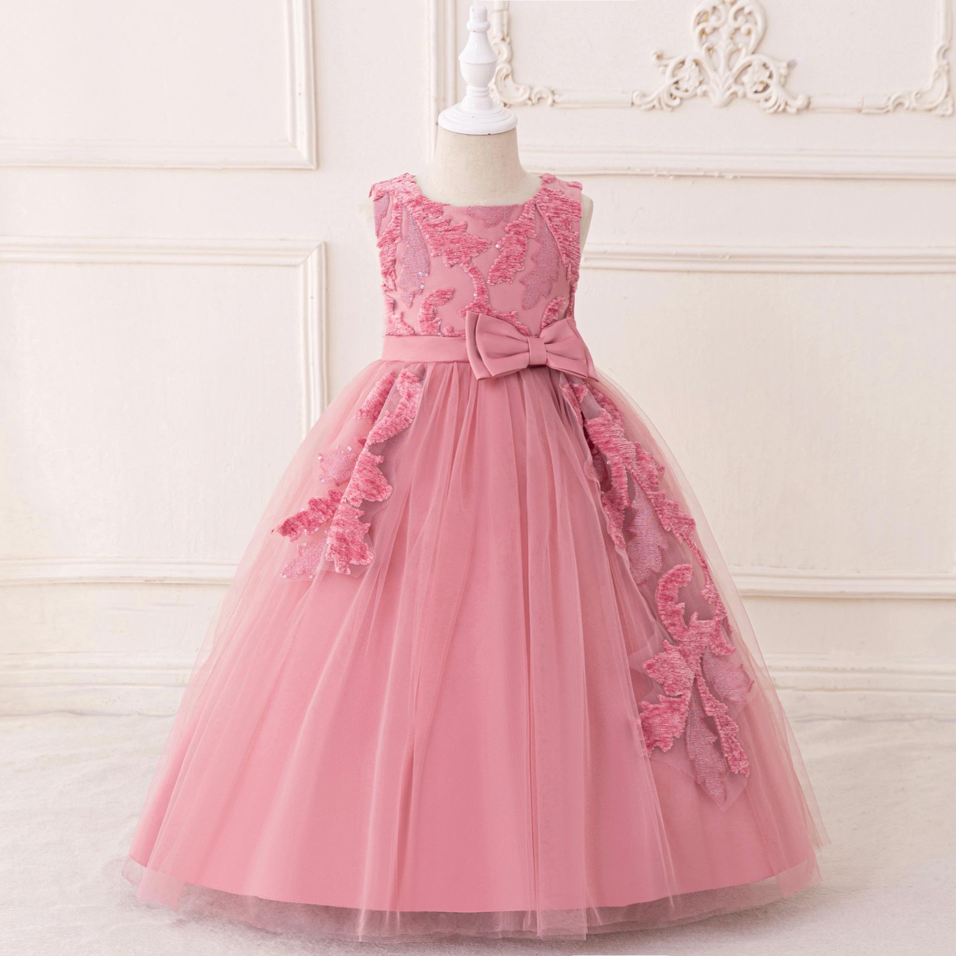 European & American Puffy Princess Dress for Girls - Evening, Wedding, or Performance 150 cm