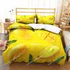 Fruit Duvet Cover Set Cartoon Watermelon Summer Theme Bedding Set for Boy Girl Double Queen King Size Microfiber Comforter Cover