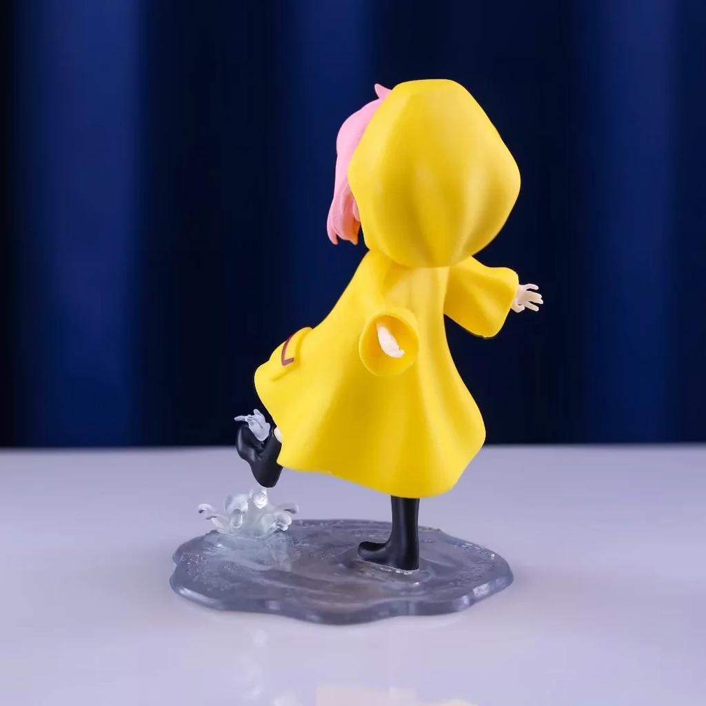 12CM Anime SPY Family Anya Forger Figure Kawaii Girl Figure Ver Yellow Raincoat Model Toy Aciton Figure Doll Collection Desktop