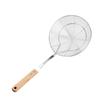Stainless Steel Cooking Strainer with Wood Handle Heat Resistant Skimmer Ladle Cooking Utensils Home Deep Fry Ladle