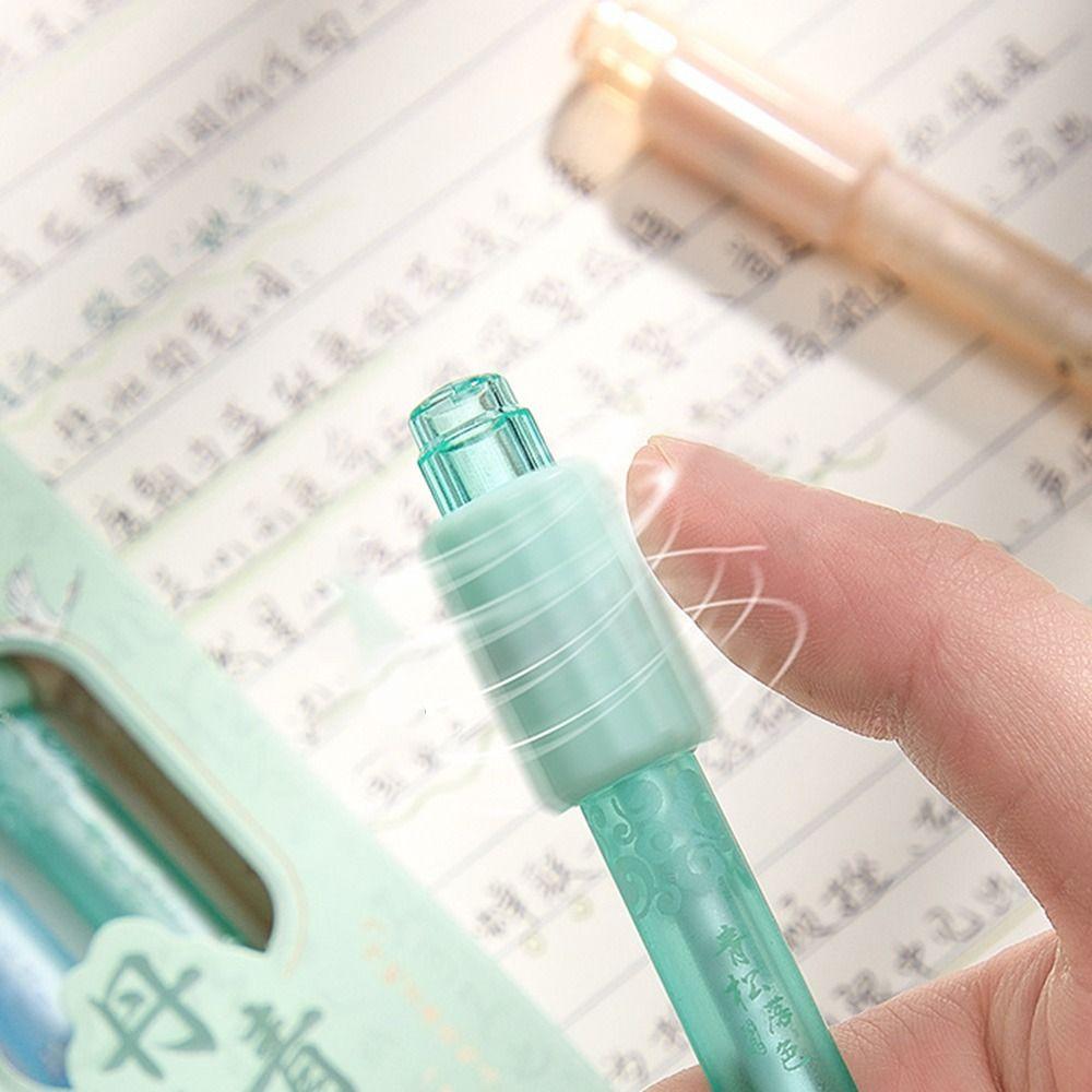 4PCS/Set Quick Drying Gel Pen 0.5mm Ballpoint Pen Cartoon Black Pen  Writing Tool