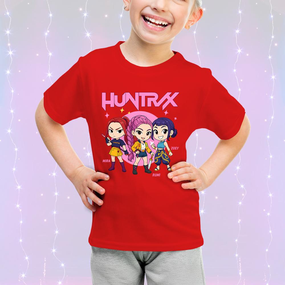 Søt tegneserie Barneklær Bomull KPop Devil Hunter Mote Casual Topp Kortermet Jente Gutt Fan Gave T-skjorte