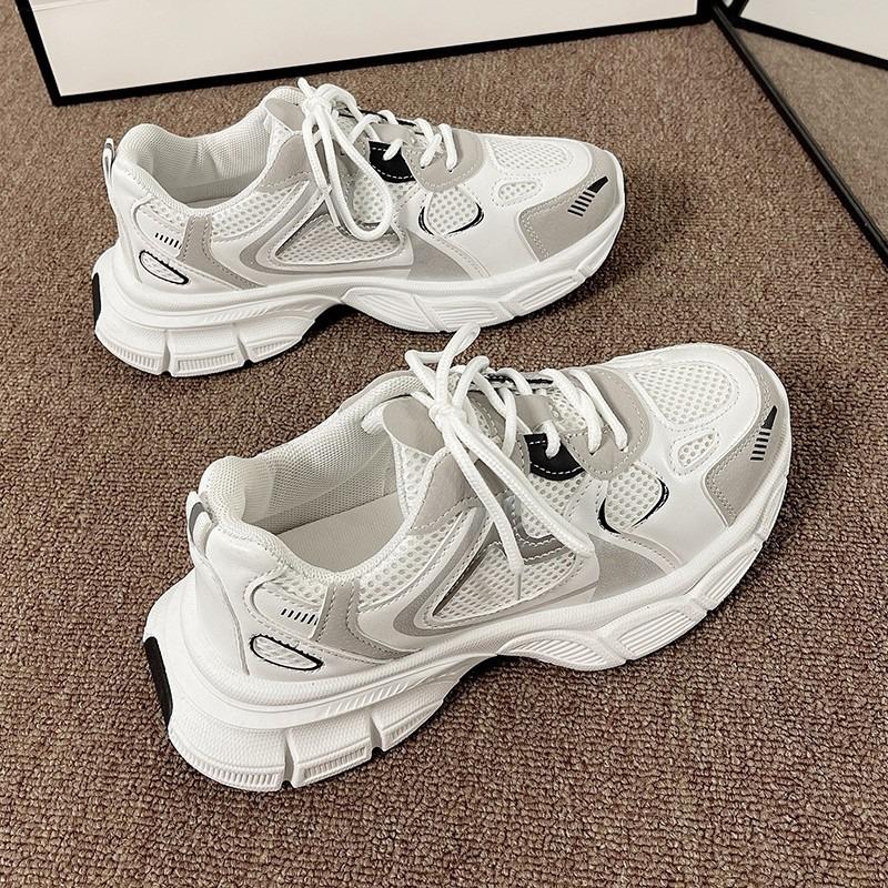 Station mesh breathable shoes women's new fashion niche platform casual sports shoes
