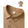 Cămașă polo texturată gri închis cu buzunar pentru bărbați, top casual cu mânecă scurtă pentru performanță și golf