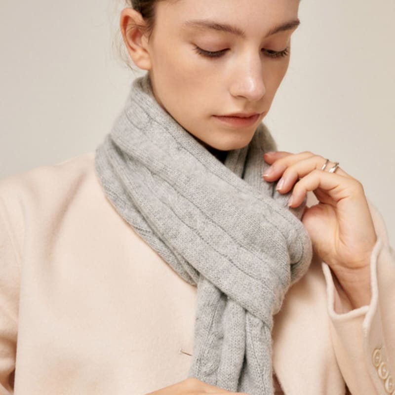 Saint Luxure Cable Loop Muffler Gray