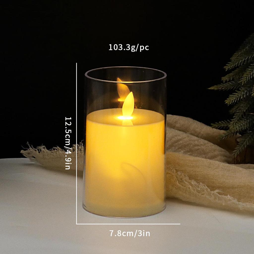Acryl LED Kerze mit flackernder Flamme und Tassen-Atmosphäre