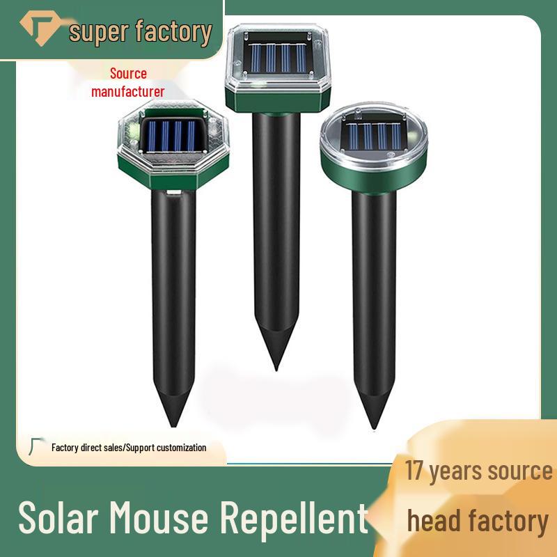 Solar Ultrasonic Animal Repeller: Mouse, Snake, Bird, Dog, Cat Deterrent