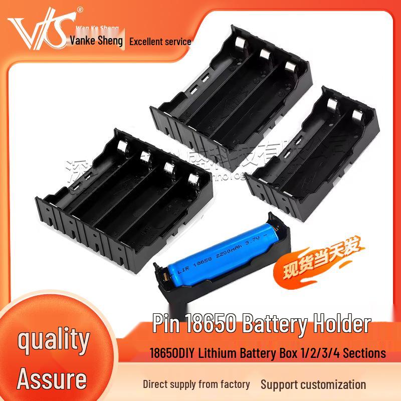 18650 DIY Lithium Battery Holder - 1 To 4 Slots, Drop-Resistant Series