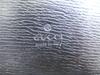 Authentic GUCCI Logo Script Black Leather Business Card Credit Card Holder #b166  Open box