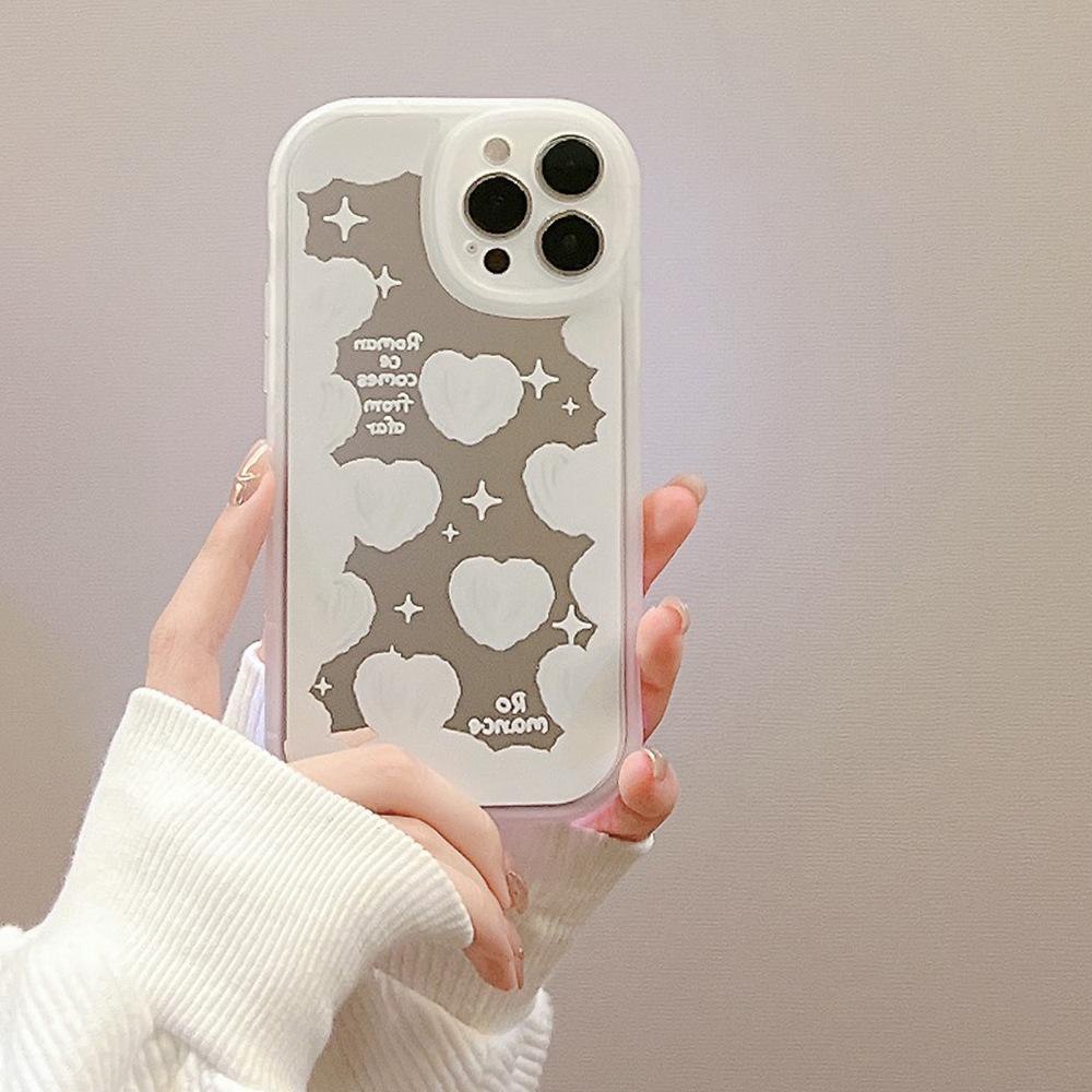 Mirror Starry Sky Cloud 14 Applicable To IPhone16 Mobile Case 15promax Apple 12 Frosted Xs Makeup Mirror 11