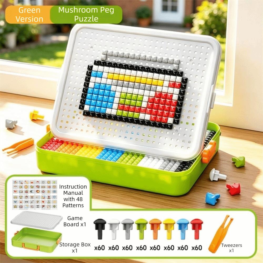 DIY Set Pilz-Steckpuzzle Spielzeug 3D Pilz-Nagel Puzzle Spielzeug 3D Puzzle Spielzeug Jungen Mädchen