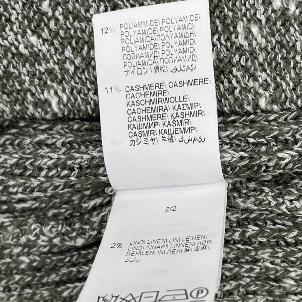 Brunello Cucinelli Green Cotton X Cashmere X Silk X Nylon Button Knit Cardigan Tops 44 Green grayUsed