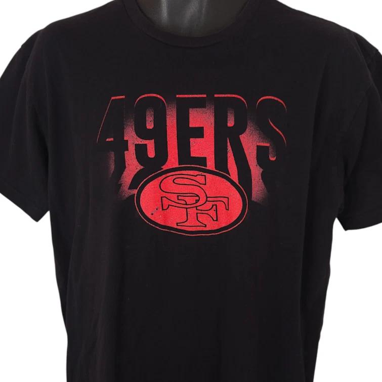 

San Francisco 49ers T Shirt Mens Size XL Black NFL Football M