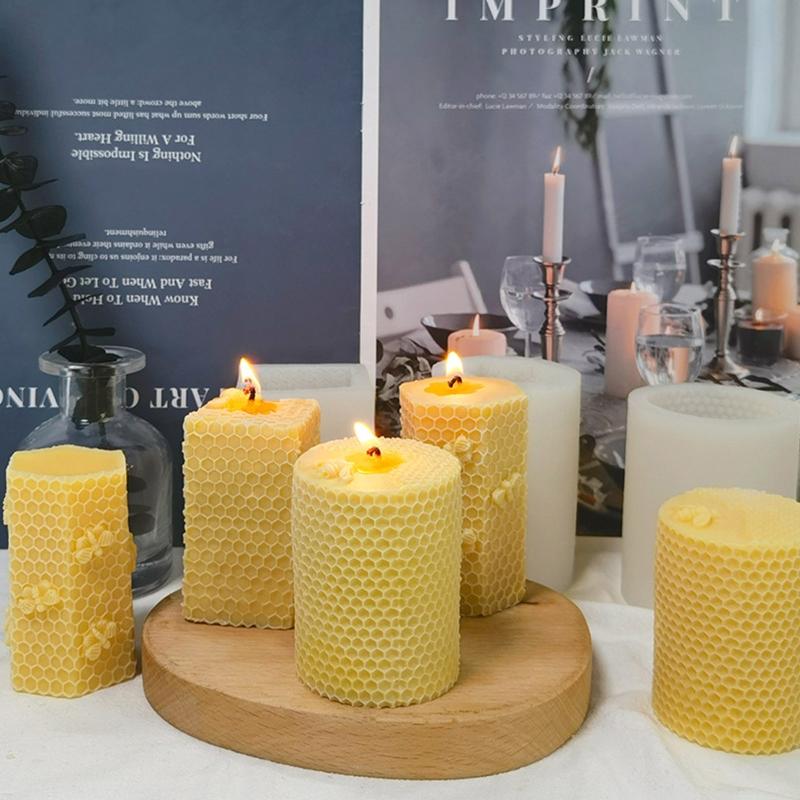 Hexagon Beehive Silicone Molds Honeycomb Candle Molds for Making Beeswax Candles Soaps Lotion Bars Bath Bombs Plaster