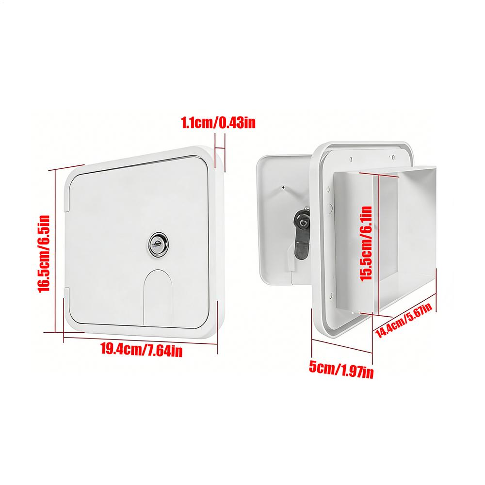 

Rv Power Cord Hatch Rust Resistant Compartment Cover Rv Access Door Cable Hatch For Inspection Port Floor Cable Indoor Vehicles белый
