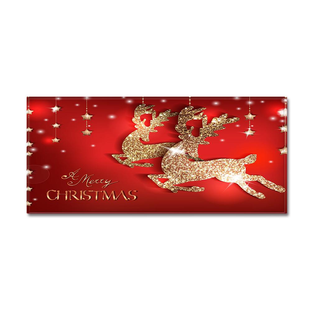 Christmas Household Bathroom Absorbent Non-Slip Mat Living Room Kitchen Sand Carpet Doormat Long Floor Mat