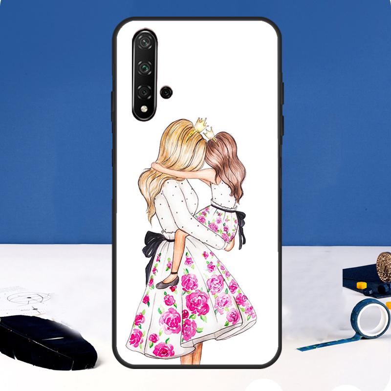 Mom and Daughter Case For Huawei P30 Pro P20 P40 Lite Nova 9 10 SE 11 3i 7i 8i 11i Y91 Y60 Y70 Y61 Y90 Cover