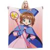 Anime Cardcaptor Sakura Blanket Velvet Printed   Multifunction Super Warm Throw Blanket for Bedding Couch Bedding Throws