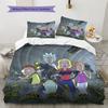 Rick and Morty Pattern Bedding Quilt Set  Home Decoration  Gift (1 * duvet cover + 2 * pillowcase  without core)