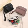 PU Leather Women's Wallet Fashion Short Coin Purse Card Holder Small Ladies Wallet Female Three Zippers Mini Clutch Purses
