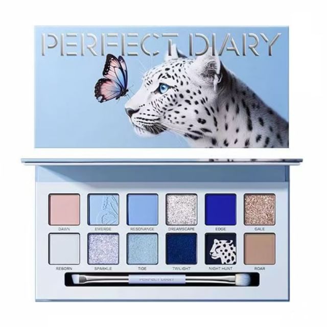 PERFECT DIARY - Butterfly & Snow Leopard 12 Color Eyeshadow Palette