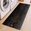 Honeycomb Hexagon Pattern Carpet Mat Rug Living Room Home Decoration 3D Geometric Floor Mat Gold Line Modern Design