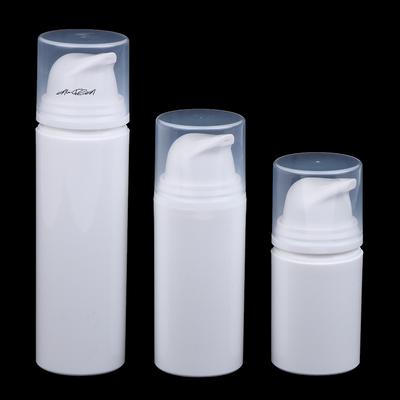 Plastikowe Butelki Podróżne 15ml 30ml 50ml Białe Bezpowietrzna Pompka Krem Wielokrotnego Napełniania Próżniowa Butelka na Balsam do Żelu Kosmetyków Makijażowych