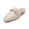 Women Gold Metal Decor Loafer 2cm 012223702