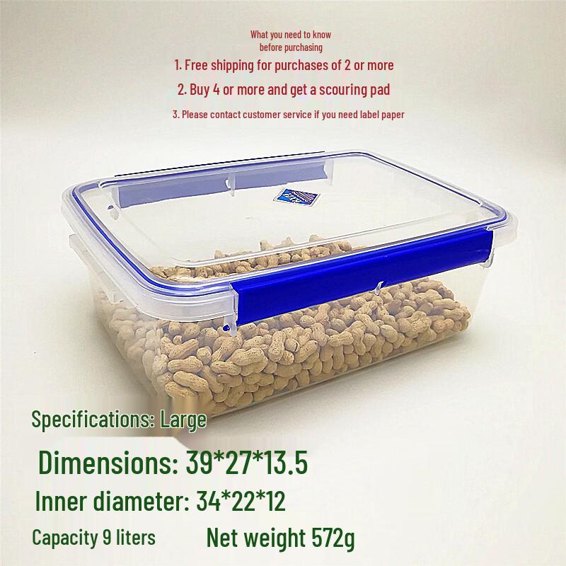 ZISIZ Transparent Rectangular Food Storage Container