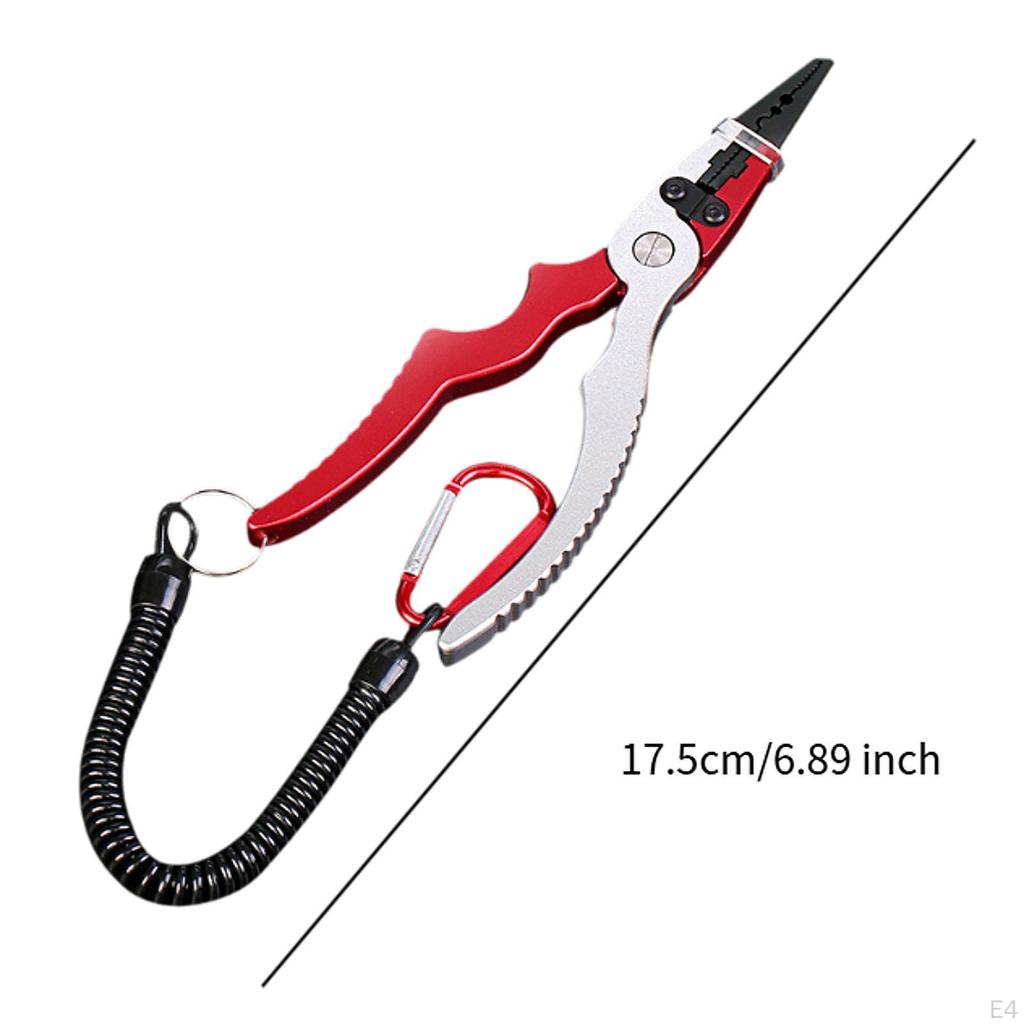 17.5cm Fishing Pliers Lip Gripper Hand Tools Aluminum with Sheath Portable Tackle
